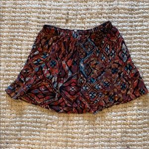 Aztec patterned mini skirt
